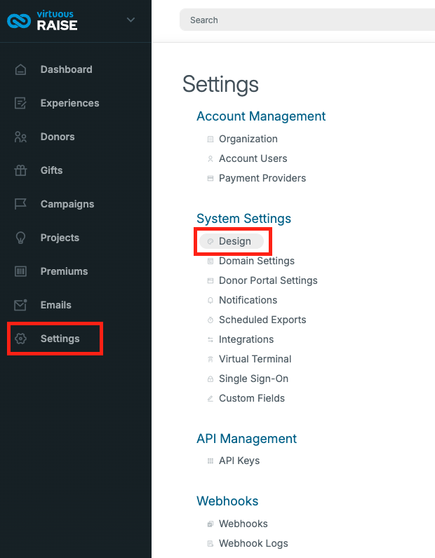 How Do Design Settings Work in Pages and Forms? – RaiseDonors by Virtuous